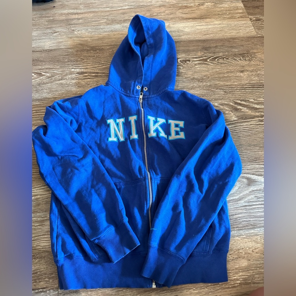 NIKE blue zip up kids XL vinatge